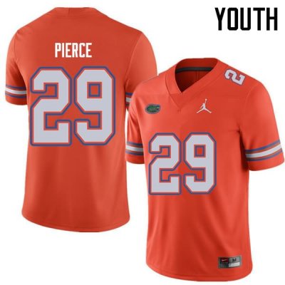 Youth Florida Gators #29 Dameon Pierce NCAA Jordan Brand Orange Authentic Stitched College Football Jersey SGA1162NB